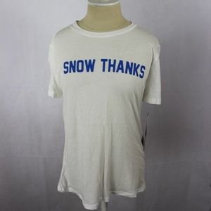 Carbon Copy Snow Thanks T-shirt White S